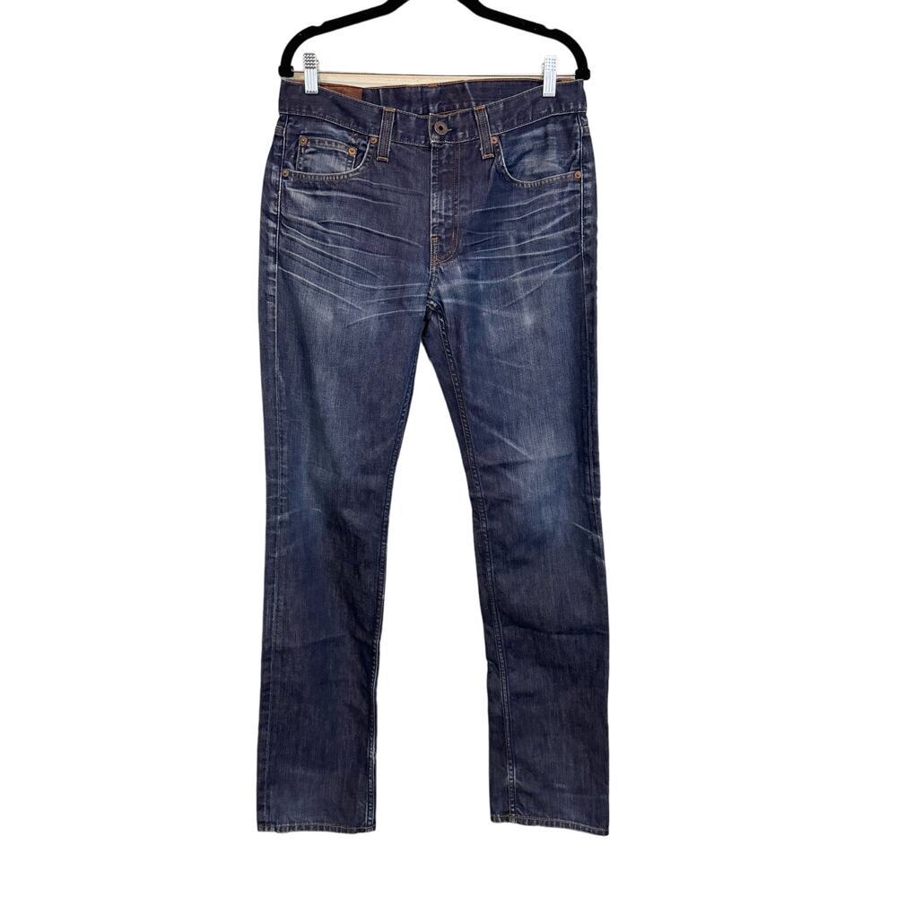 J Brand Jeans Mens 33X33 Blue Denim Boone Straight Leg Work Casual Dark Wash